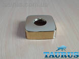 Золотий квадратний декоративний фланець ThermoPulse CUBE 60x60 h20 d25мм (3/4") Gold. ..