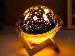 Увлажнитель воздуха проектор Звездное небо/ сатурн / Настольный светильник ночник. ..